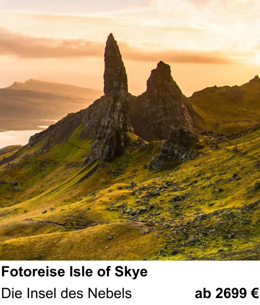 Bildstarker Fotoworkshop über Fotoreise Isle of Skye: Die Insel des Nebels