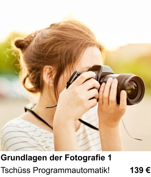Tschüss Programmautomatik!: dein Fotokurs in Kassel zu Blende, Belichtungszeit und ISO verstehen