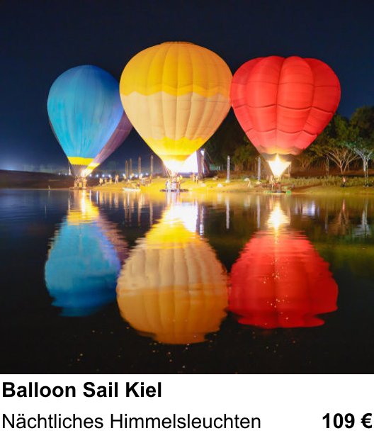 Bildstarker Fotoworkshop über Balloon Sail Kiel: Nächtliches Himmelsleuchten